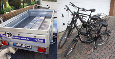 Anhänger und Fahrradvermietung